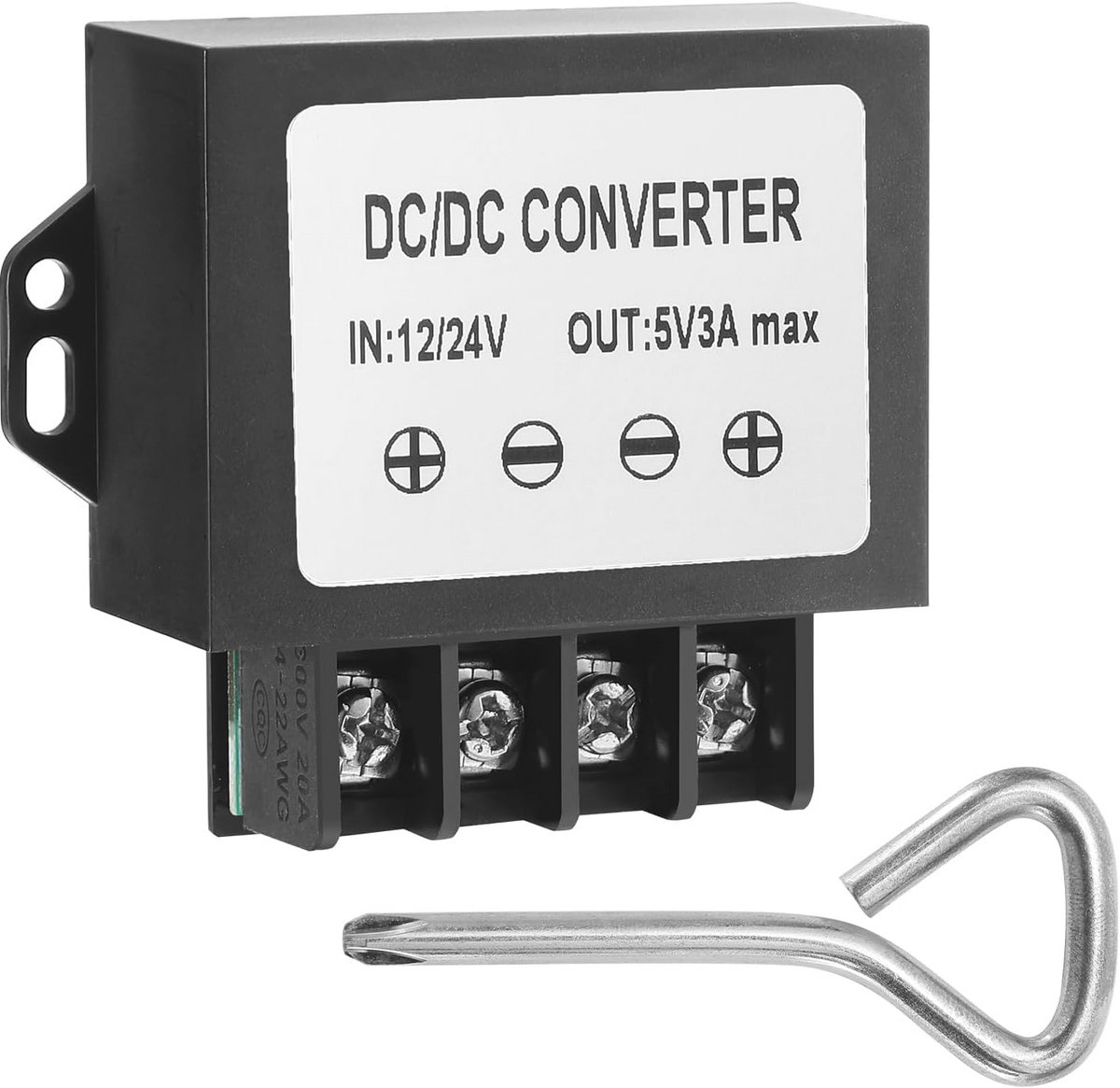 DC Voltage Converter 24V naar 5V 3A - Stroomreducerende Module