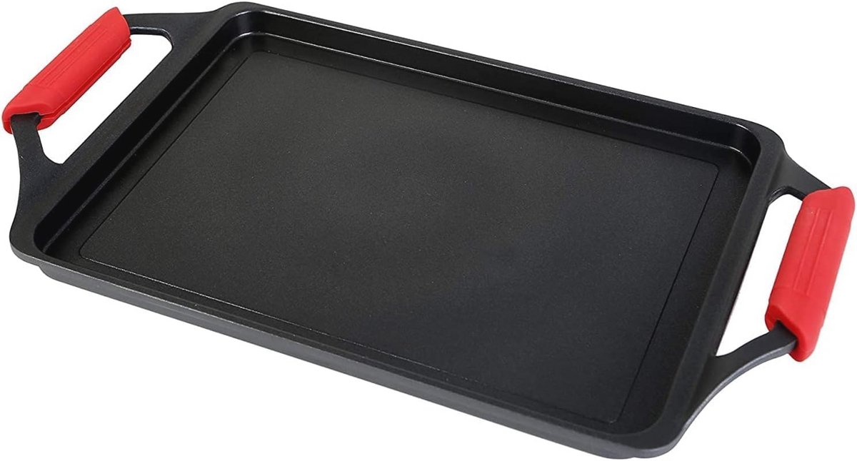 Gegoten Aluminium Braadpan 43 x 25 cm met Antiaanbaklaag en Afneembare Handgrepen