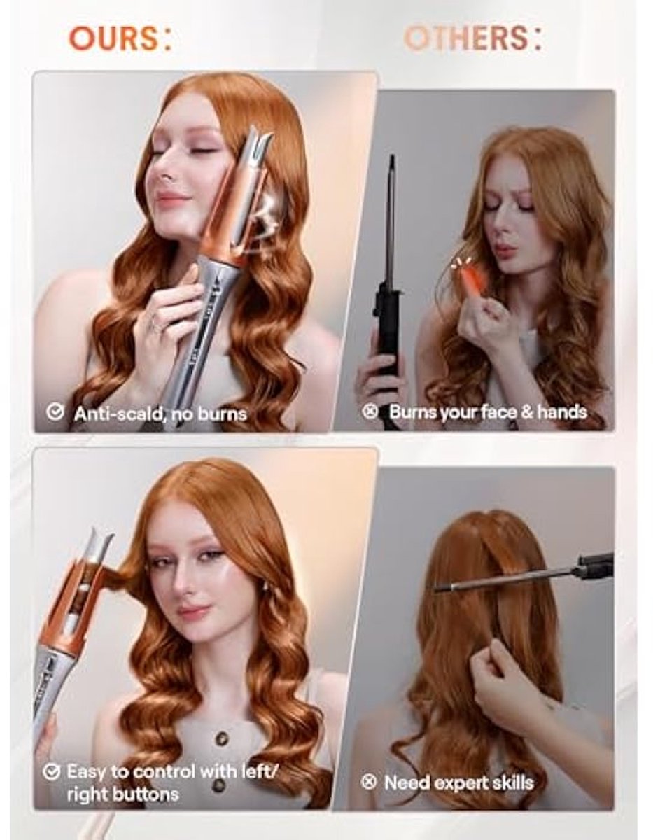 Automatische krultang van 32 mm, 3 temperatuurstanden, - afbeelding 2