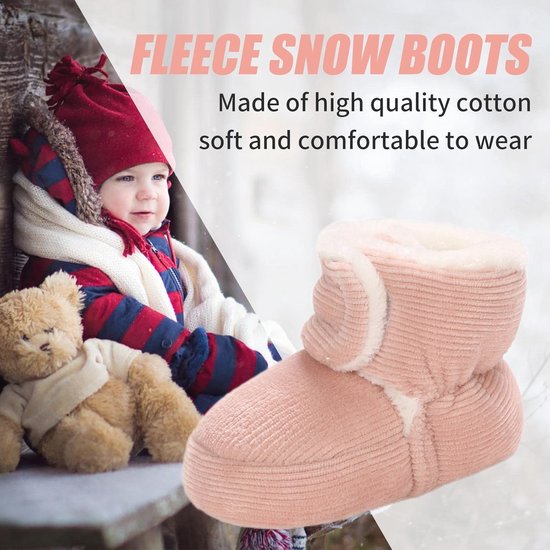 Fleece booties voor pasgeborenen - winter warme antislip schoenen voor 0-18 maanden — afbeelding 3