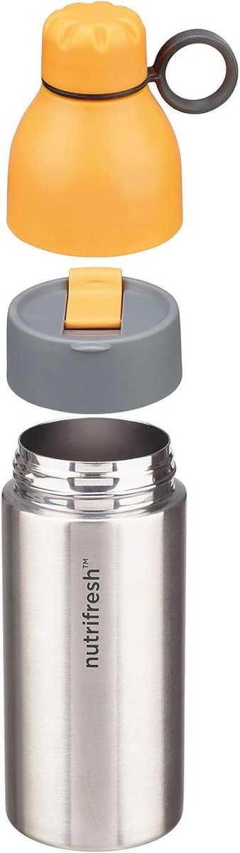 2-in-1 Roestvrij Stalen Geïsoleerde Dubbelwandige Fles en Mok 500ml Oranje