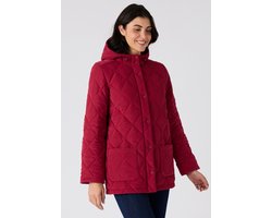 Damart - Parka gewatteerd capuchon - Dames - Rood - 50-52 (XL)