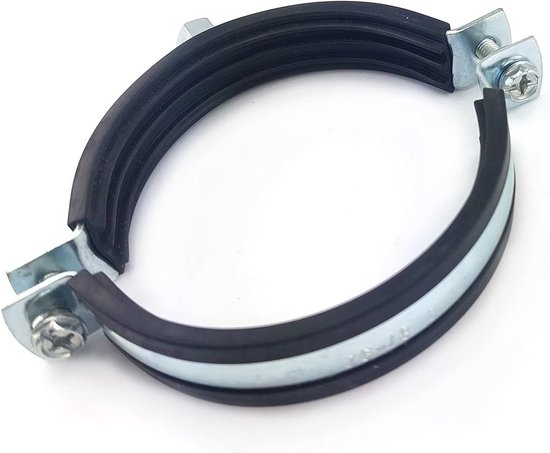 4 X Buisklem 113-118mm (4 Inch) – Schroefklem Met Rubberen Inleg – Geluidsisolerend Voor Afvalwater, Gas En Cv-installaties