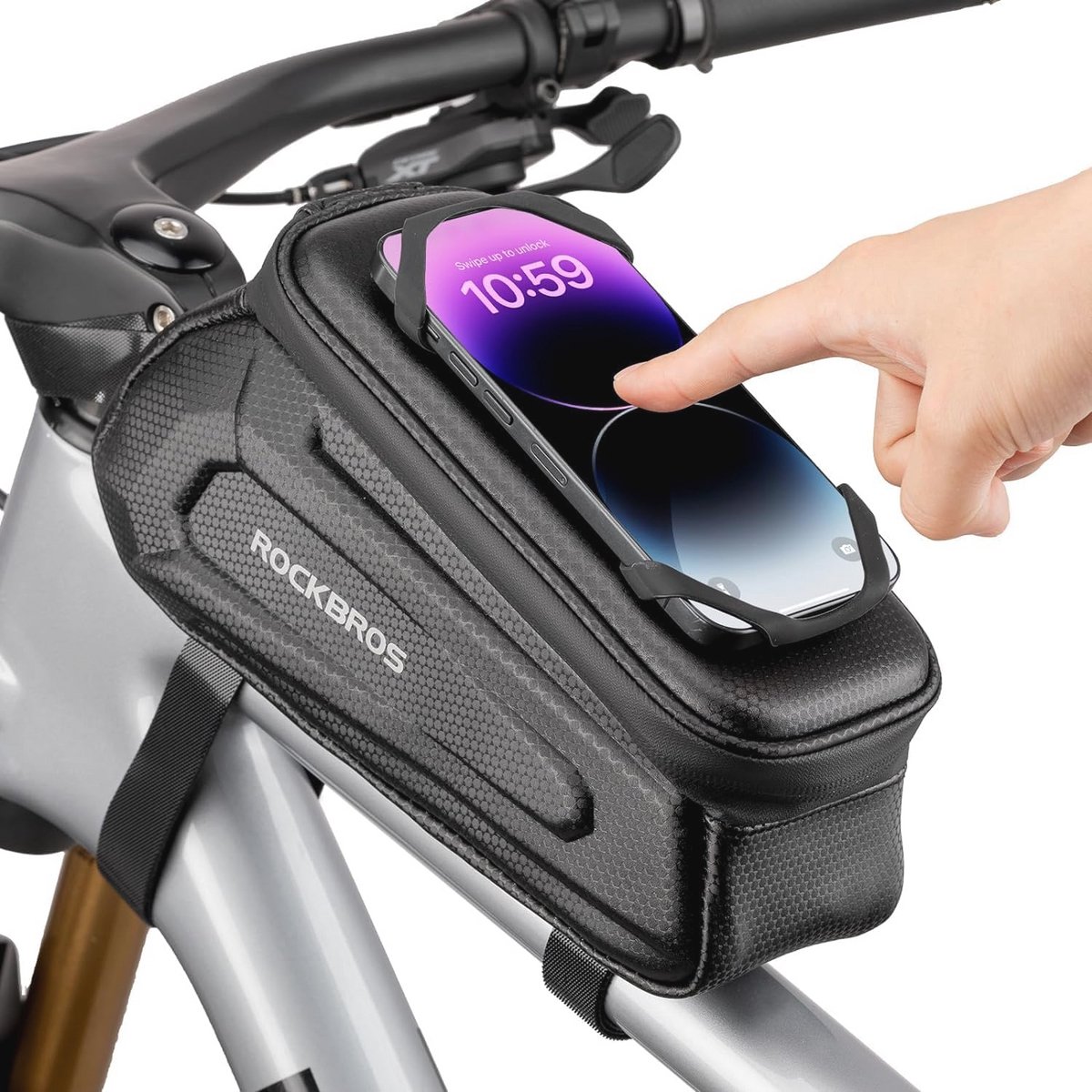 Waterdichte Fietstas voor Mobiele Telefoons tot 6,5 Inch - Accessoires voor MTB en E-Bikes
