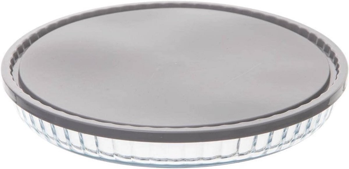 Glazen Taartplaat 27 cm met Deksel