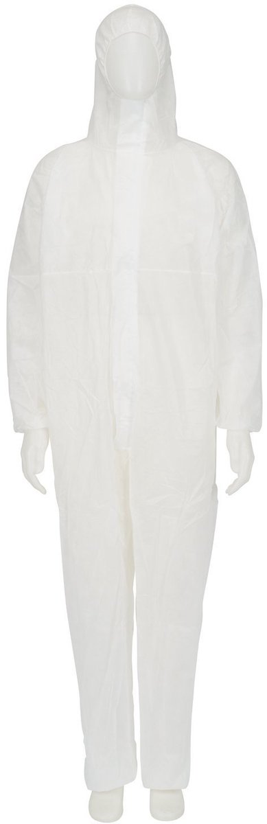 Famanu – Beschermend werkpak wit maat XXXL – Lichtgewicht overall – Bescherming tegen stof en vuil