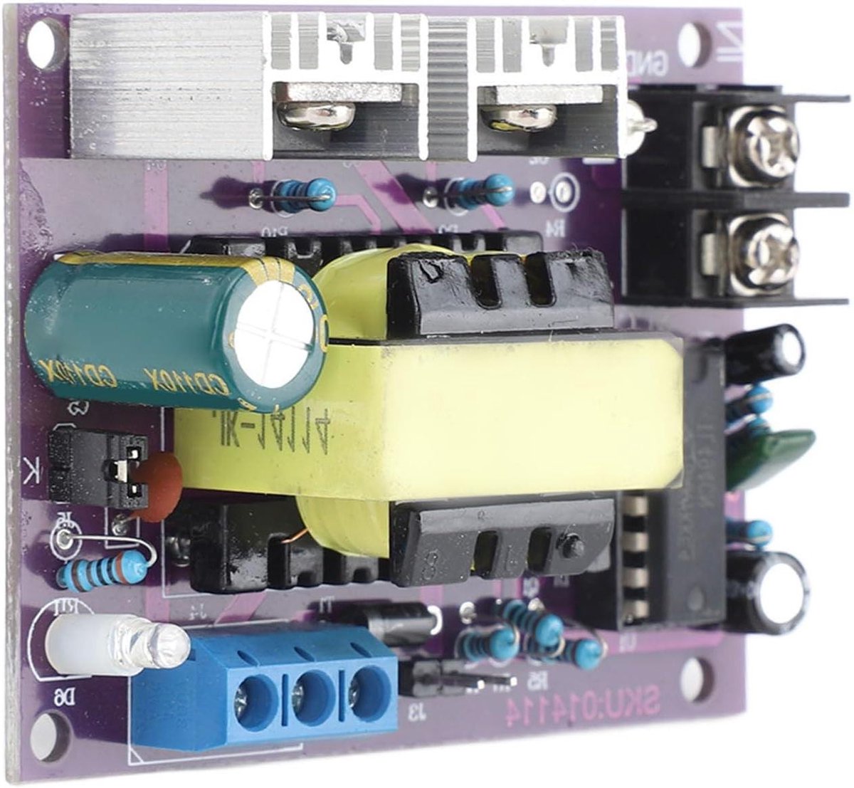 Allecta - DC naar AC Inverter Module 100W, Voltage Transformer 24V naar 0-110V-220V Output, DIY Voedingsbord voor LED Bars, Motor, Elektrisch
