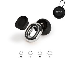 Oordoppen Gehoorbescherming - SNR 25 dB - Nova Strada - Zilver - Festival Dop - Sport - Reizen - Earplugs - Oorbescherming volwassenen - Gehoorbeschermers Kinderen - Loops - Geluidsdempende - Sleep Plugs - Siliconen - Partyplug -Anti Snurk -Oordopjes
