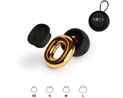 Oordopjes festival SNR 25 dB geluidsdemping - Nova Strada - Silence - Goud - Oordoppen - Oordopjes - Oortjes - Cadeau - Earplugs - Sport - Earbuds - Gehoorbescherming - Cadeautjes - Reizen - Concert - Evenementen - Loop mee met de beat!
