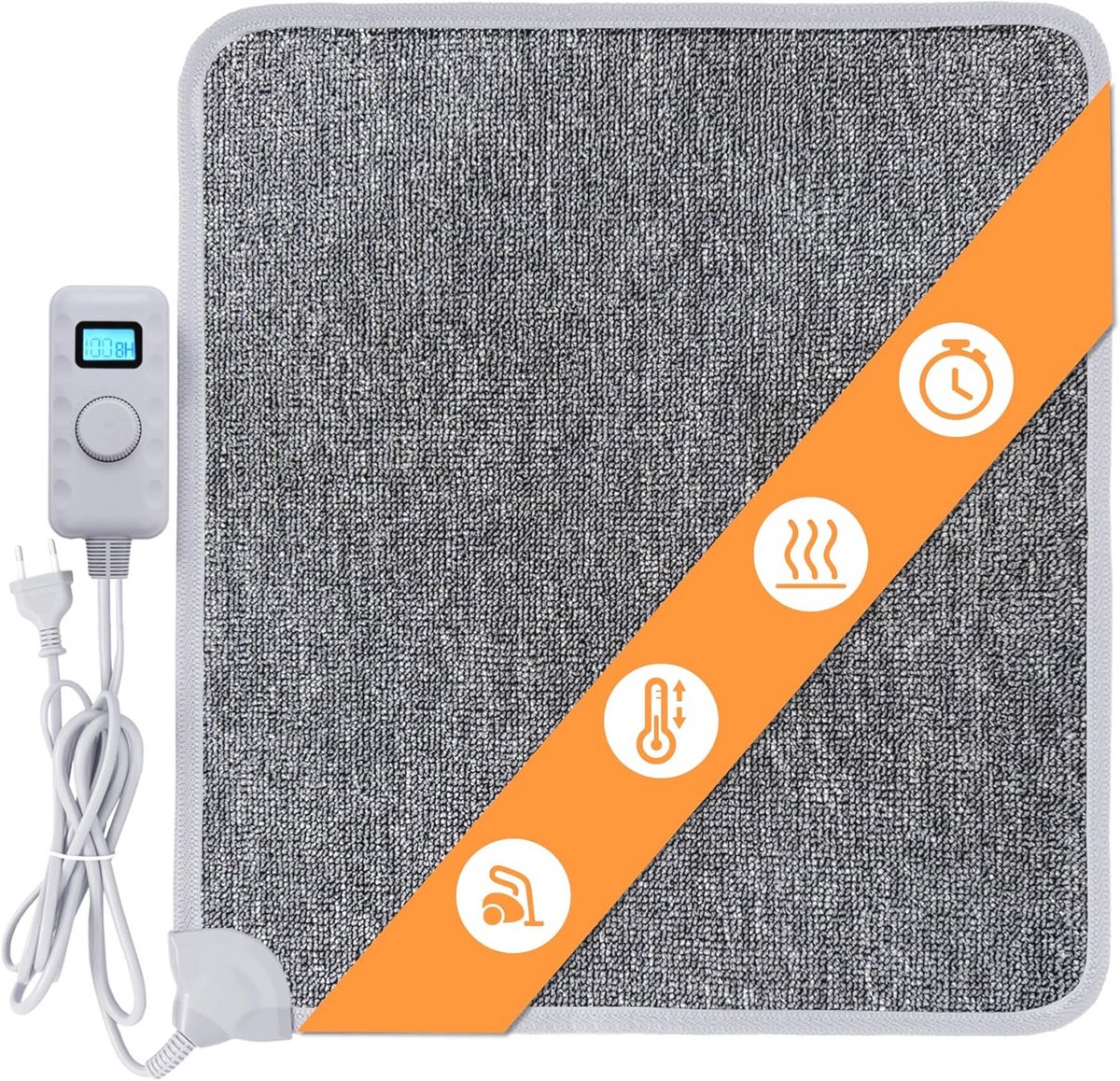 Infrarood Verwarmingsmat 50x55 cm - Ideaal voor Warme Voeten - Met Timer en Regelaar