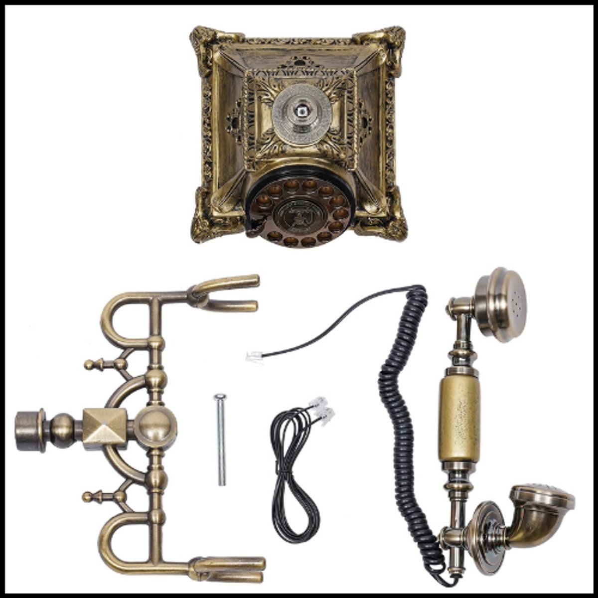 Retro Draaitelefoon – Antieke Stijl – Resin Behuizing – Duurzame Zinc Alloy – Decoratief en Functioneel