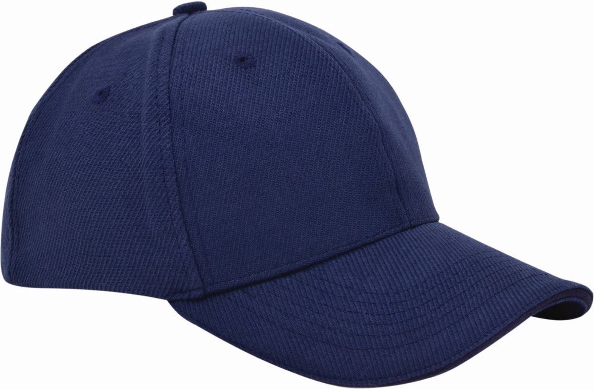 Baseball cap - Pet - 6 Panelen - Verstelbaar - Katoen - Zonwering - Hoofddeksel - Navy/Donkerblauw - Jonyx