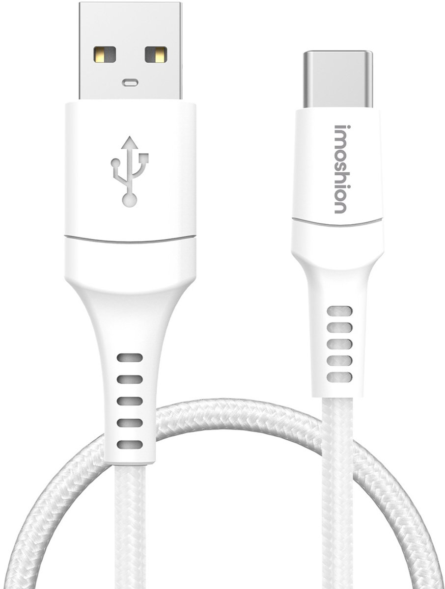 Bol.com imoshion Kabel - USB C naar USB A Kabel - 1 meter - USB-C Oplader Kabel - Wit aanbieding