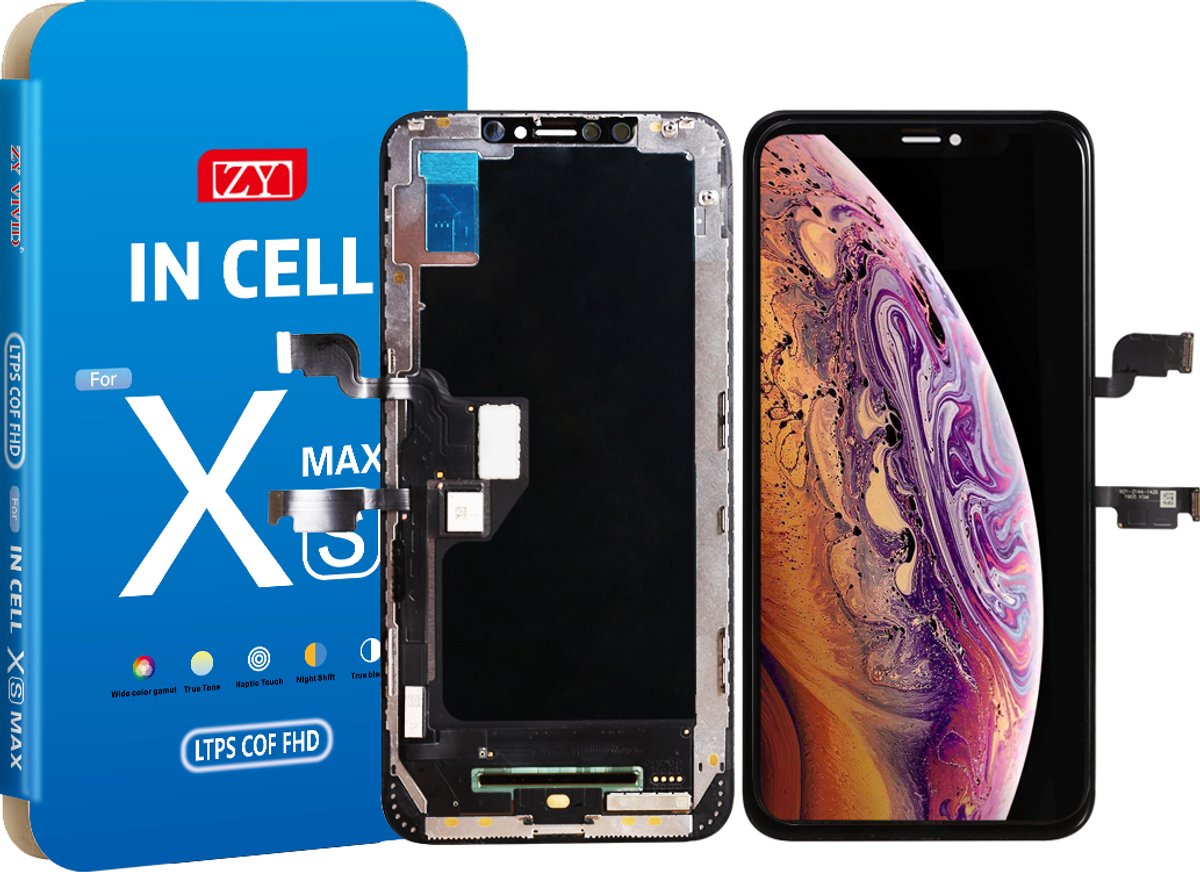 ZY Incell COF LCD scherm voor iPhone XS Max – groot en helder vervangingsdisplay
