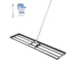 Gazon egalisatiehark - Nivelleerhark - Steel 213 cm - Voetplaat 121,9 x 25,4 cm - Verstelbaar op 2 Hoogtes - Koolstofstaal - Voor Tuin en Golfbanen