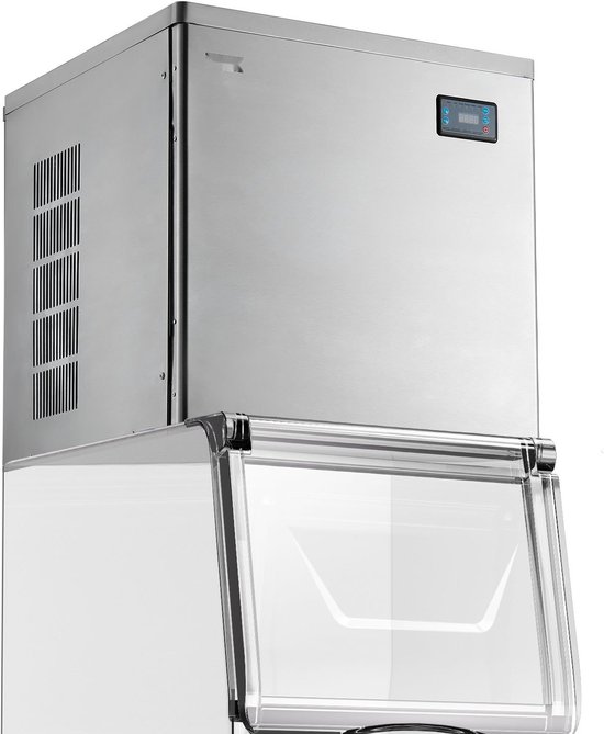 IJsblokjesmachine - Commerciële IJsmachine - 204 kg/dag - RVS - Slim Display - Zelfreinigend - Dikte Instelbaar - Alleen Hoofdeenheid van Merkloos — afbeelding 5