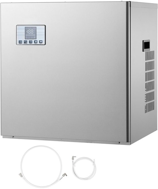 Commerciële ijsblokjesmachine - IJsmachine Hoofdeenheid - 181 kg/dag - RVS - Zelfreinigend - Slim bedieningspaneel - Instelbare ijsblokjesdikte - Voor Horeca van Merkloos — afbeelding 2