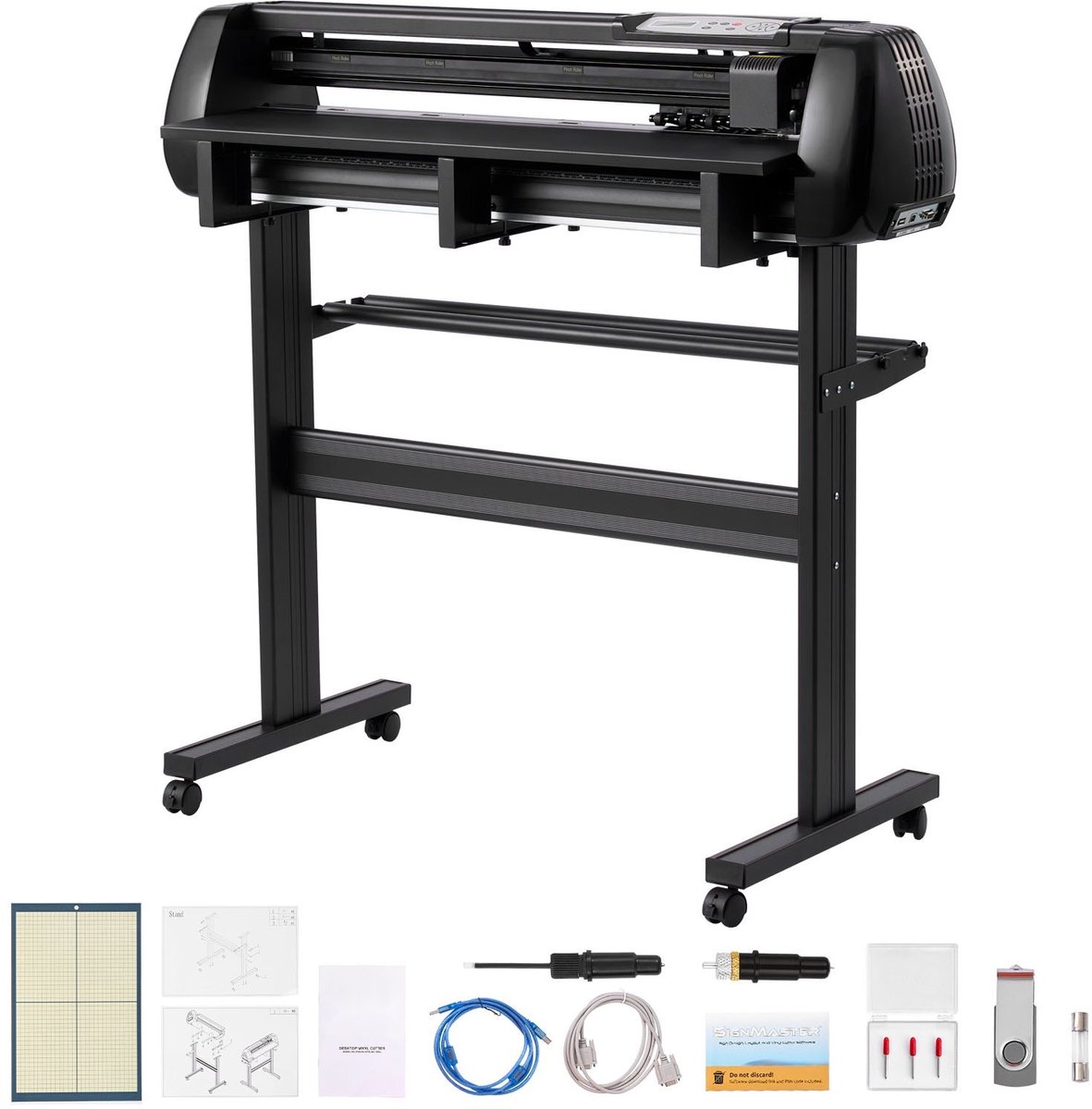 Vinyl snijplotter - Plottermachine - Max. 87 cm Invoerbreedte - Dubbele Messen - LED-display - Inclusief Software - Compatibel met Windows & macOS
