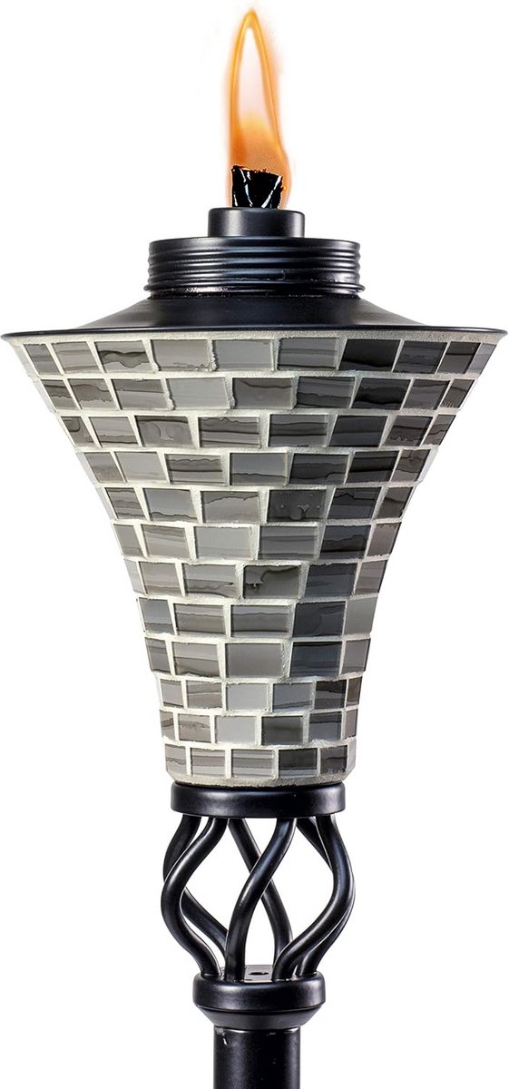 Grote Metalen Buiten Fakkels met Mosaïek Ontwerp voor Sfeerverlichting