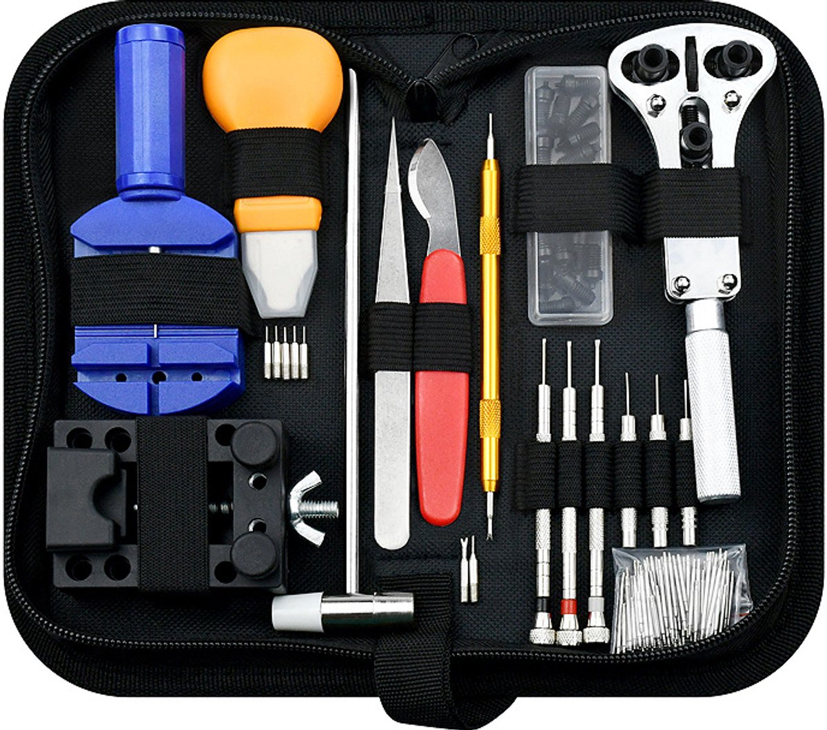 Horlogereparatieset - Een horlogereparatieset geschikt voor het demonteren, vervangen van batterijen, het losmaken van horlogebandjes en het openen van horlogekasten.