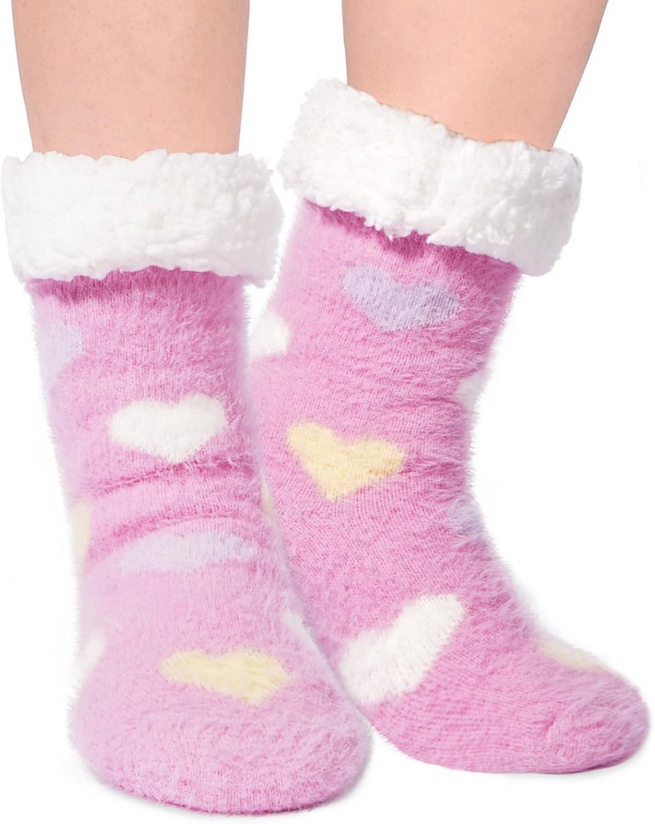 Dames Warme Fluffy Huissokken met Antislip voor Winter binnen — cadeau in Cadeau-ideeën - foto 7