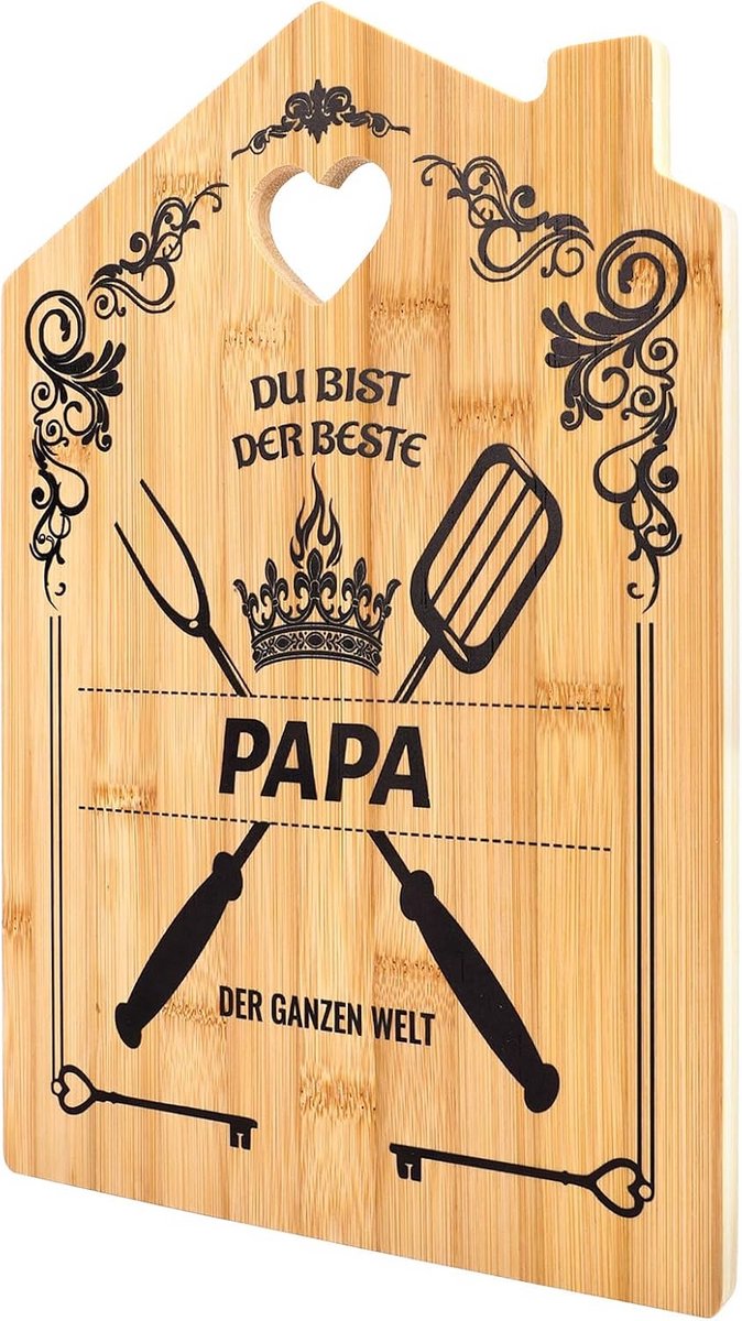 Snijplank van Bamboe met 'Beste Papa' Gravure - Ideaal Vaderdag of Verjaardagscadeau
