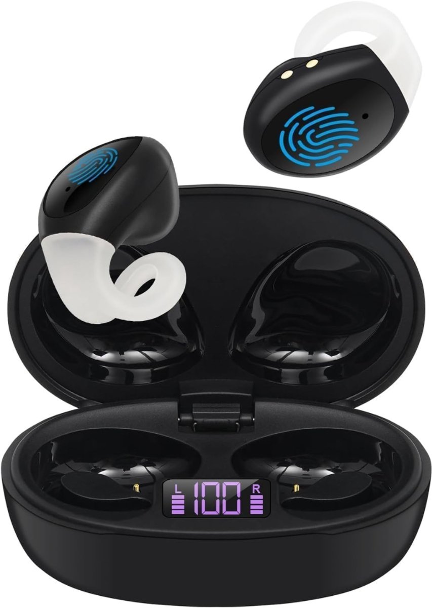 Image of SNJY® Bone Conduction Headphone - Sporthoofdtelefoon Draadloos - Sport Oordopjes - Hardloop Oortjes - Zwart