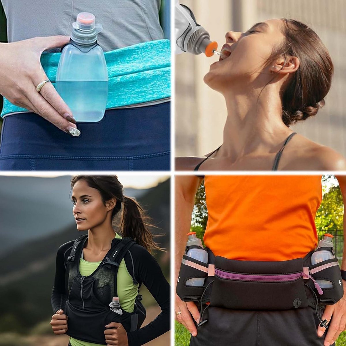 2x Kleine Sport Drinkfles Lekvrij 250ml - Draagbaar & Clip voor Hardlopen en Outdoor thumbnail 4