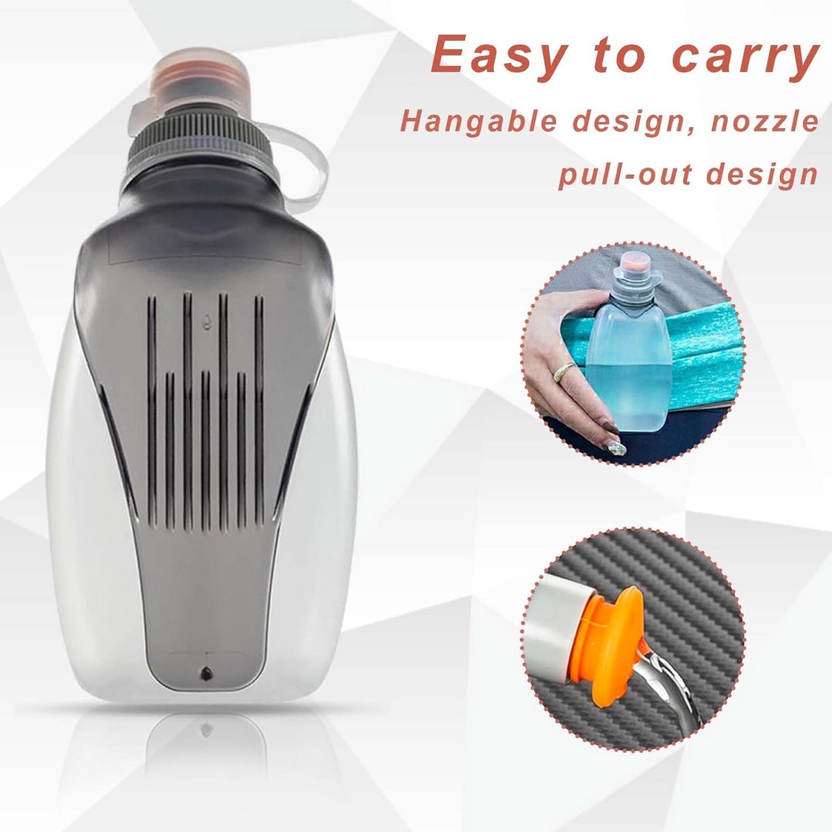 2x Kleine Sport Drinkfles Lekvrij 250ml - Draagbaar & Clip voor Hardlopen en Outdoor thumbnail 6