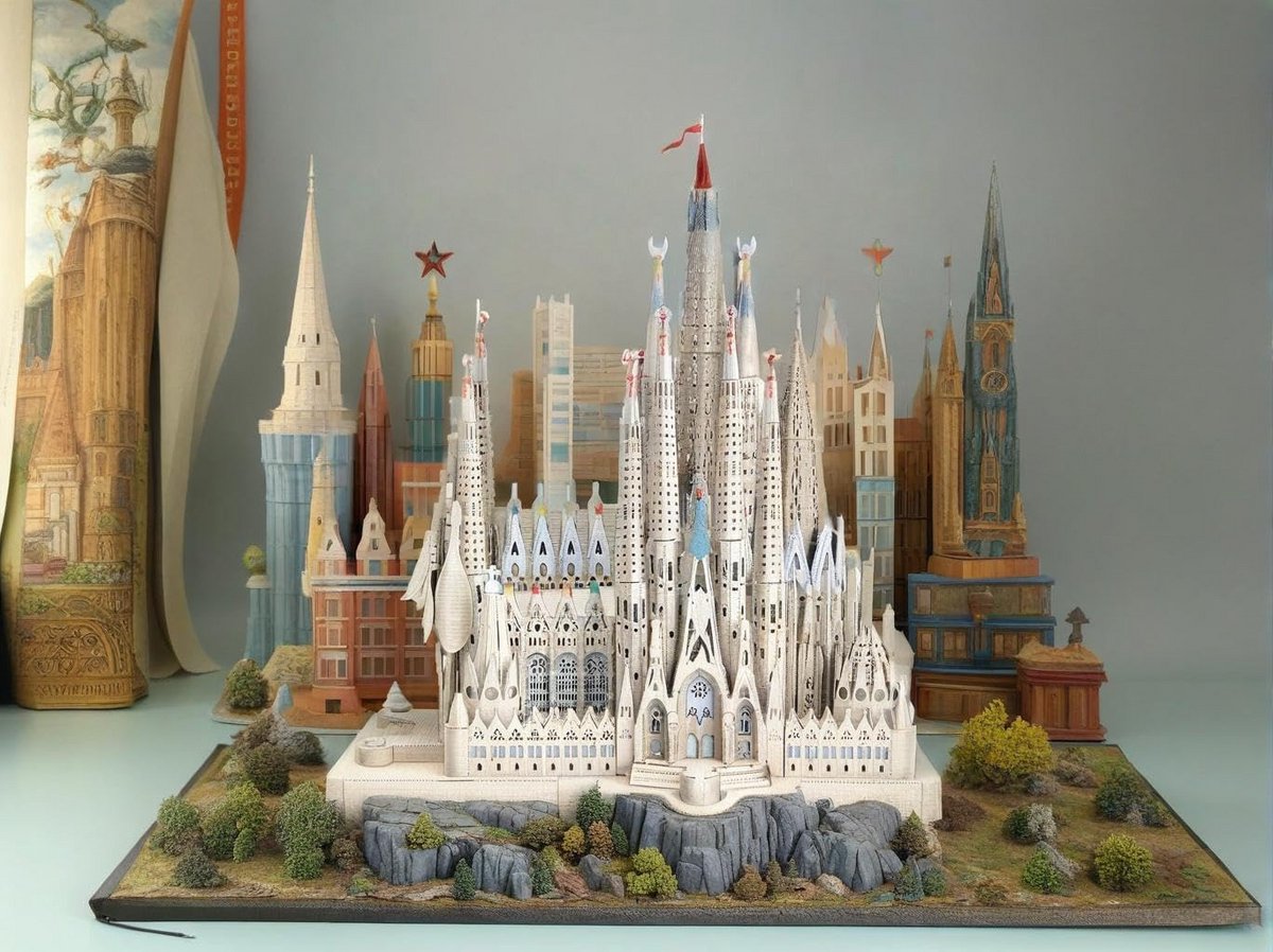Metalen 3D-Puzzel Architectuurmodel Sagrada Familia - 450 Delen Roestvrij Staal — cadeau in Hobby - foto 5