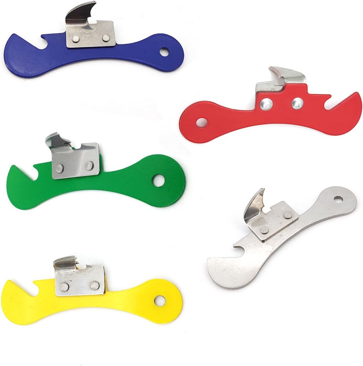 Set van 5 Handige Blikopeners Set - Lichtgewicht en Roestvrij Staal