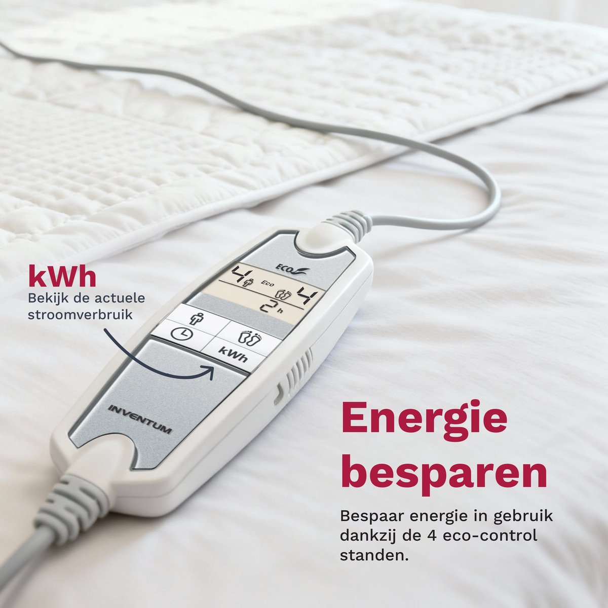 Inventum HN197V Elektrische Onderdeken 160x80 cm Wit - afbeelding 3