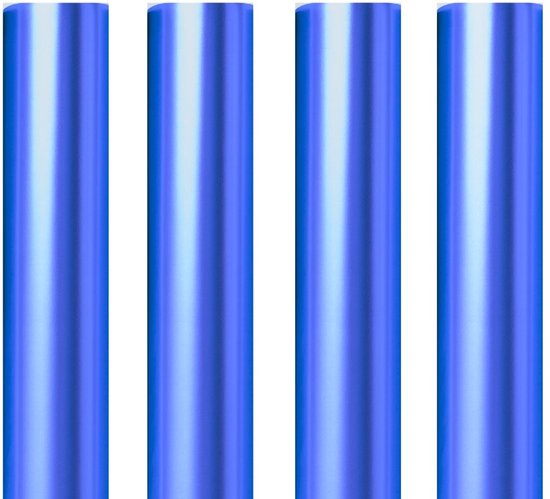 Cadeaupapier - (4 STUKS) - Metallic Blauw - 150 x 70 cm - Inpakpapier - Hoogwaardig Cadeaupapier