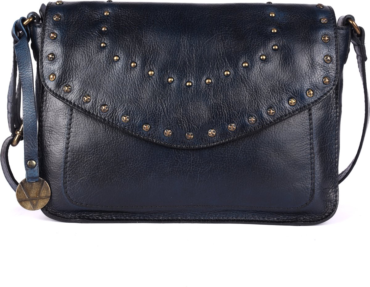 Echte Italiaanse Leren Boho Crossbody Slingtas met Studs – Stijlvol, Duurzaam & Perfect voor Dagelijks Gebruik voor Dames