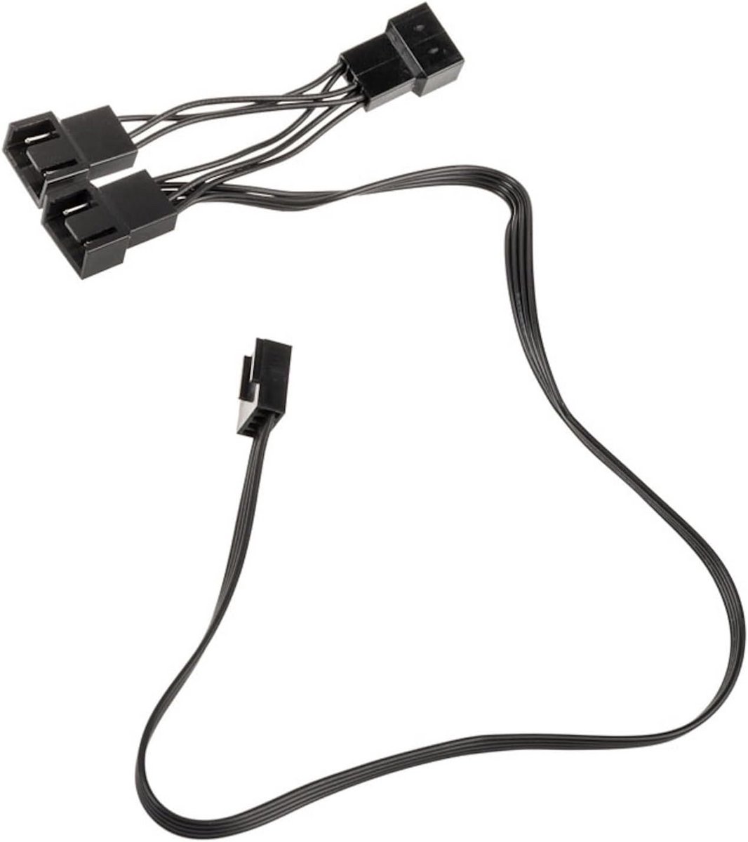 Y-Splitter Kabel voor PC Ventilator - 4 Pins Hub voor 3 Fans