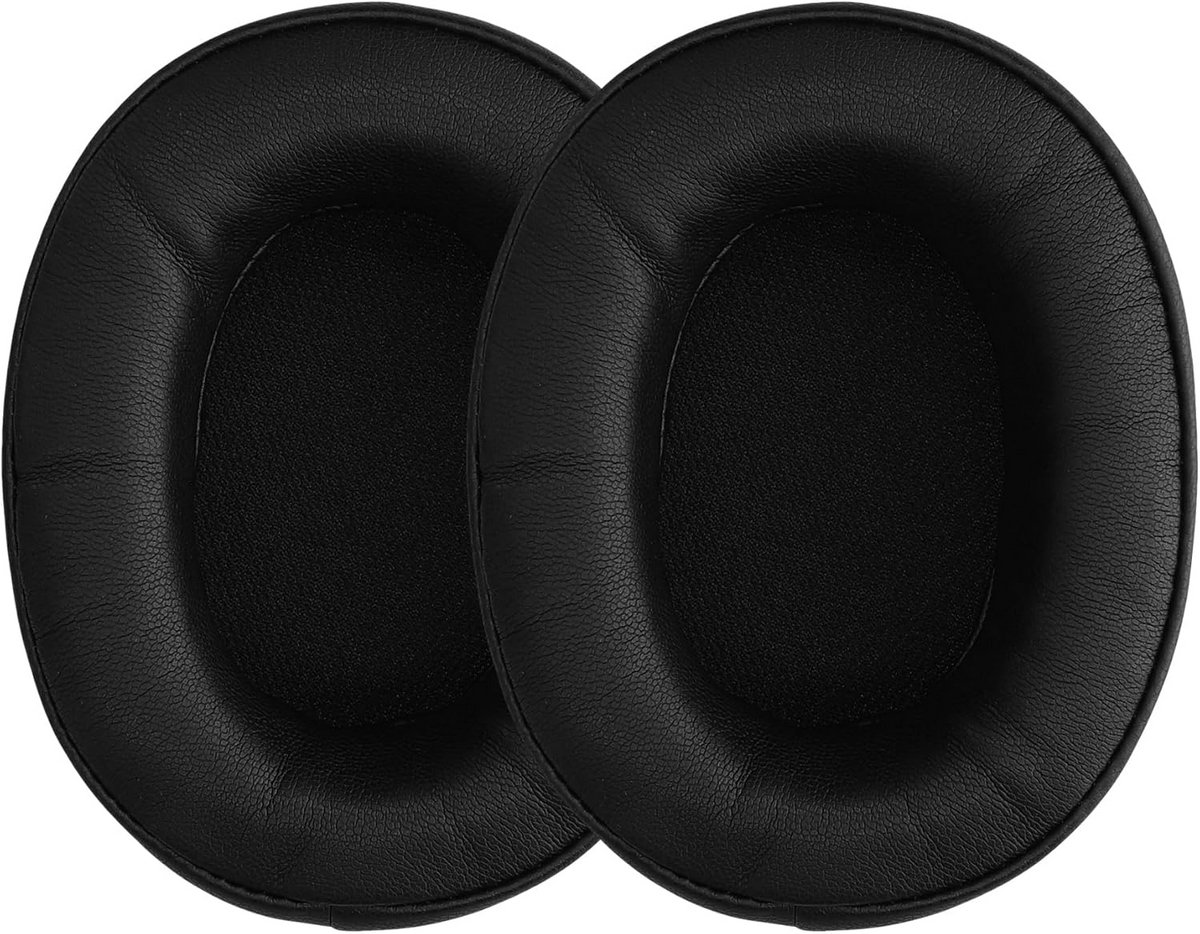2x Oorkussens Vervanging voor Noise Cancelling Hoofdtelefoons - Zwart Kunstleer & Schuim