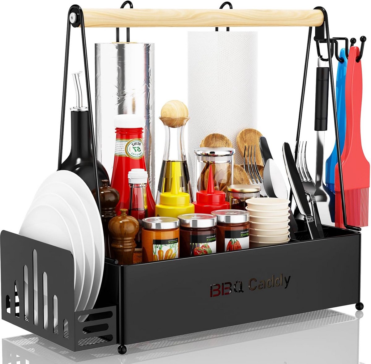 Barbecue Accessoire Organizer met Handdoekhouder en Haken voor Buitengebruik