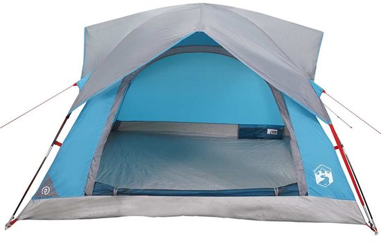 vidaXL 4-persoons waterdichte tent blauw Kampeer Tent - Bungalow Tent - Vier Persoons Tent - Waterdichte Tent - Vouwtent van Vidaxl — afbeelding 4