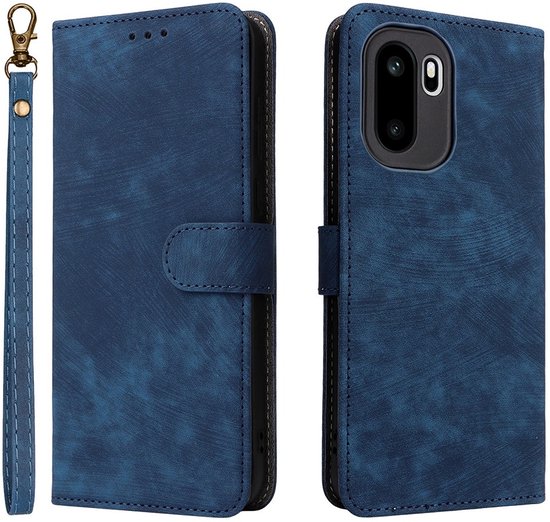 Coverup Hoesje - Geschikt voor OnePlus 15R Hoesje - Coverup Book Case met Koord - Blauw