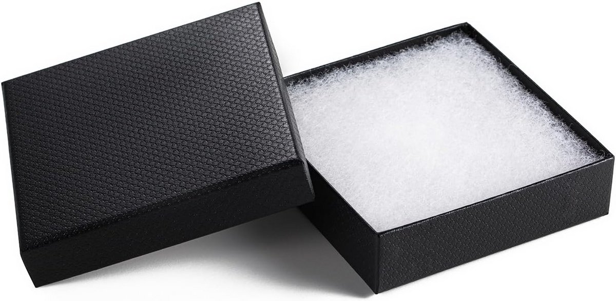 40x Zwarte Geschenkdozen voor Sieraden - Kleine Kartonnen Doosjes voor Kettingen, Oorbellen en Armbanden