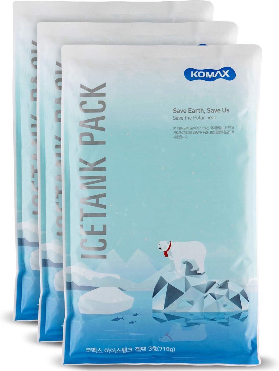 Grote herbruikbare ijspakketten 12-15 uur koude 3-pack slanke flexibele vorm 29x17,8 cm