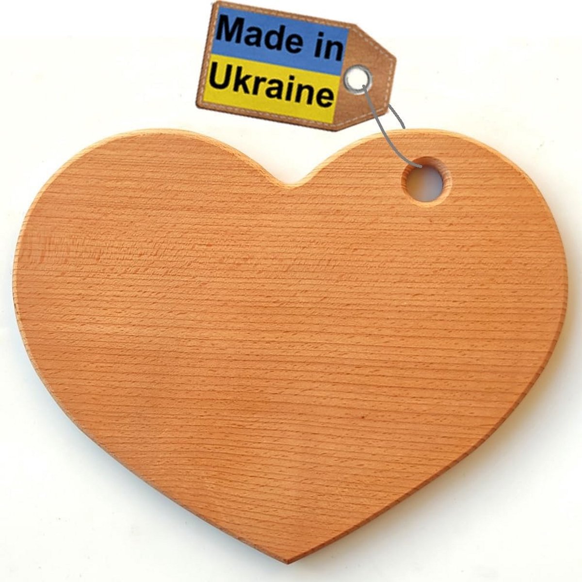 Massief Houten Hartvormige Serveerplank - Decoratieve Snijplank voor Kaas en Brood