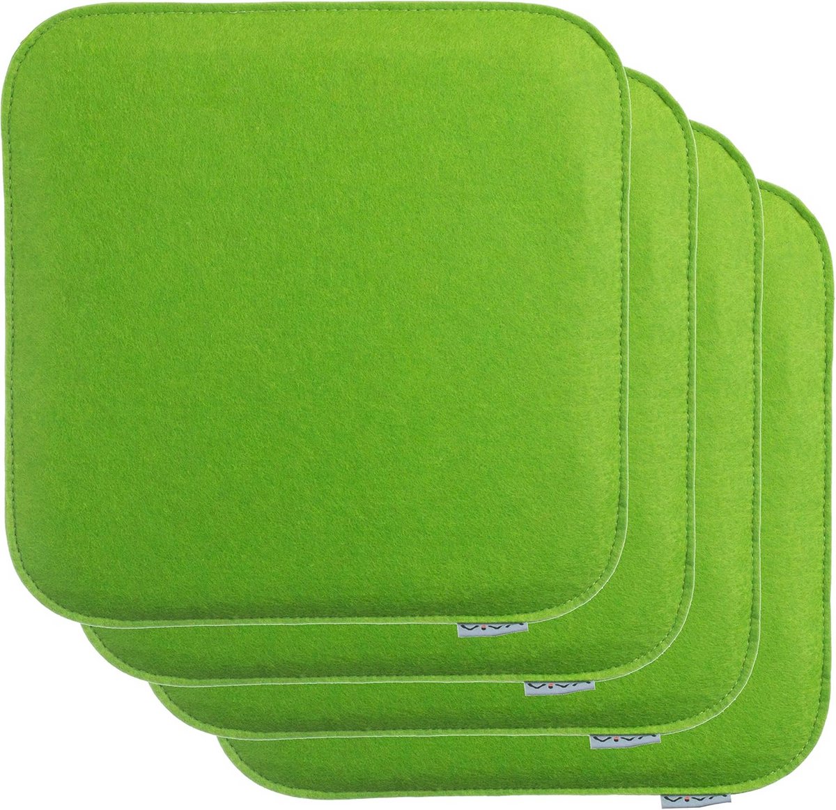 4-Delige Set Vierkante Zitkussens Vilt 35x35 cm – Comfortabele Stoelkussens Binnen & Buiten