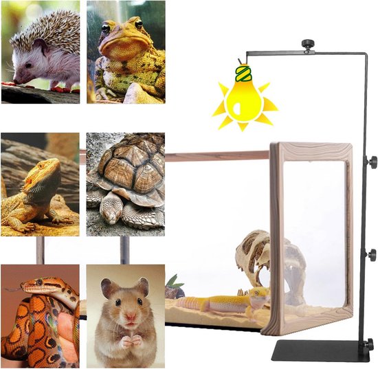 PawHut Reptiellampstandaard, verstelbare hoogte en breedte PawHut Reptiellampstandaard, verstelbare hoogte en breedte