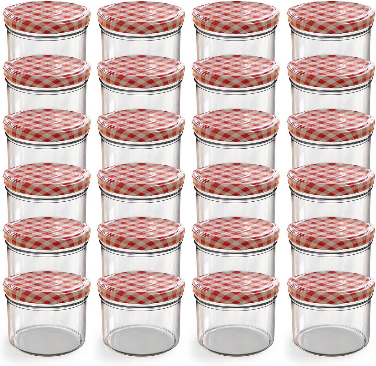 24x 230 ml Inmaakpotten met Schroefdeksel, Ideaal voor Zelfgemaakte Jam en Bewaren