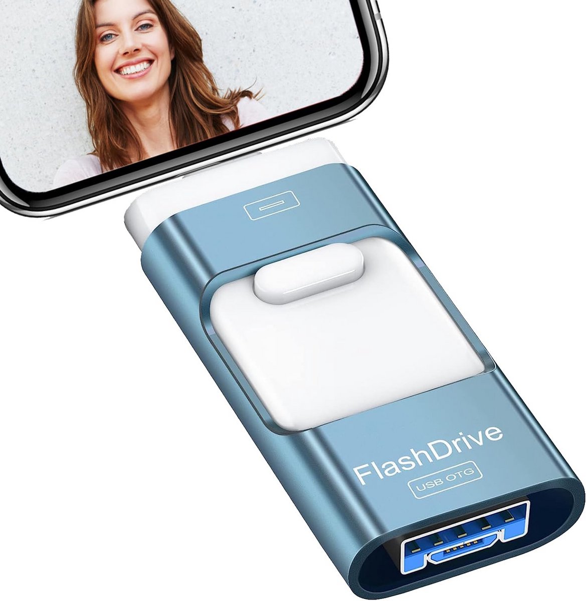 256 GB USB Geheugenstick voor Telefoon en PC - Externe Flashdrive Opslag