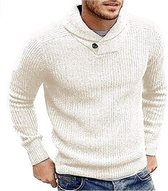 Heren Kabeltrui Dik Gebreid Warm Winter Sweater