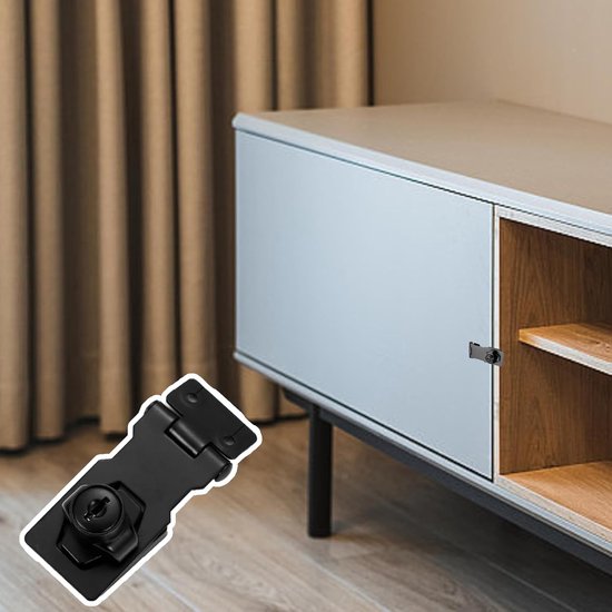 Cabinet Lock with Key - Lockable Security Robbery Lock for Chest of ...