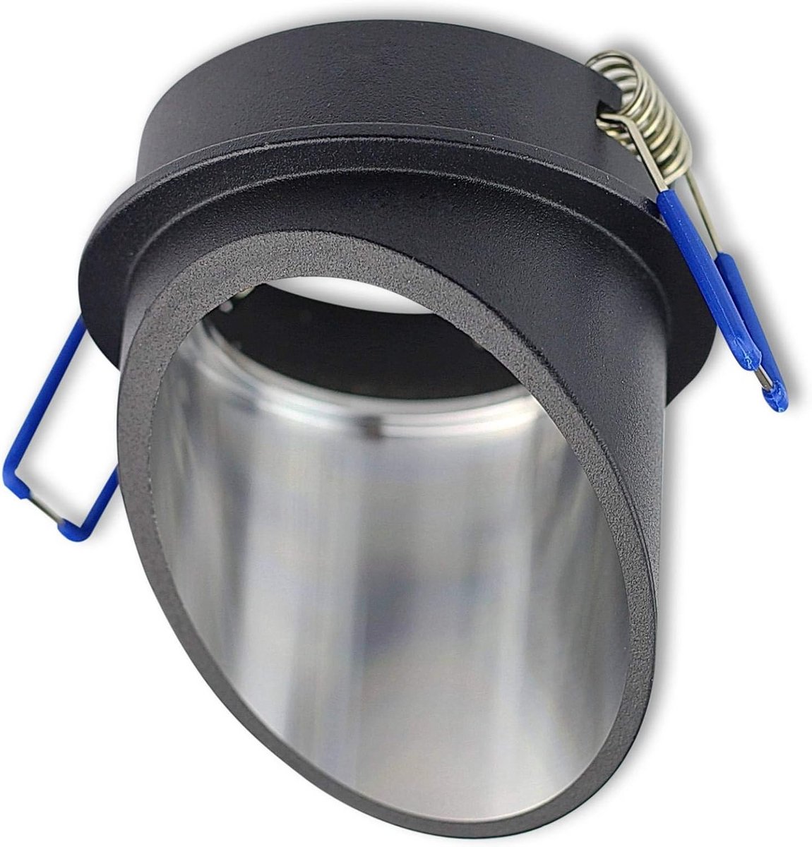 Zwarte LED Inbouwspots 9W Warm Wit Dimbaar - Platte Spot voor Plafondmontage - Inbouwmaat