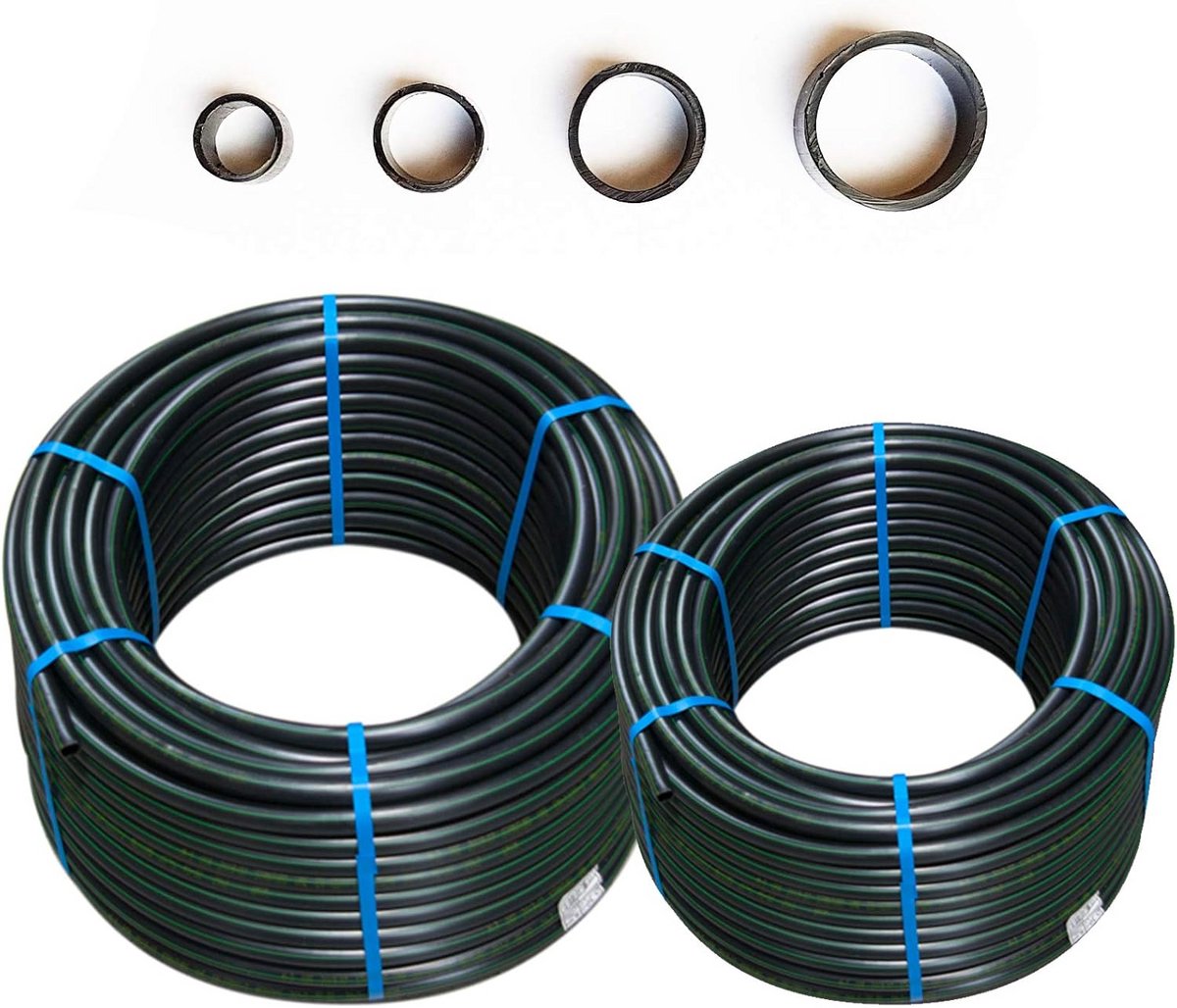PN6 Polyethyleen Drukslang voor Tuinberegening en Drainage - Diverse Diameters en Lengtes